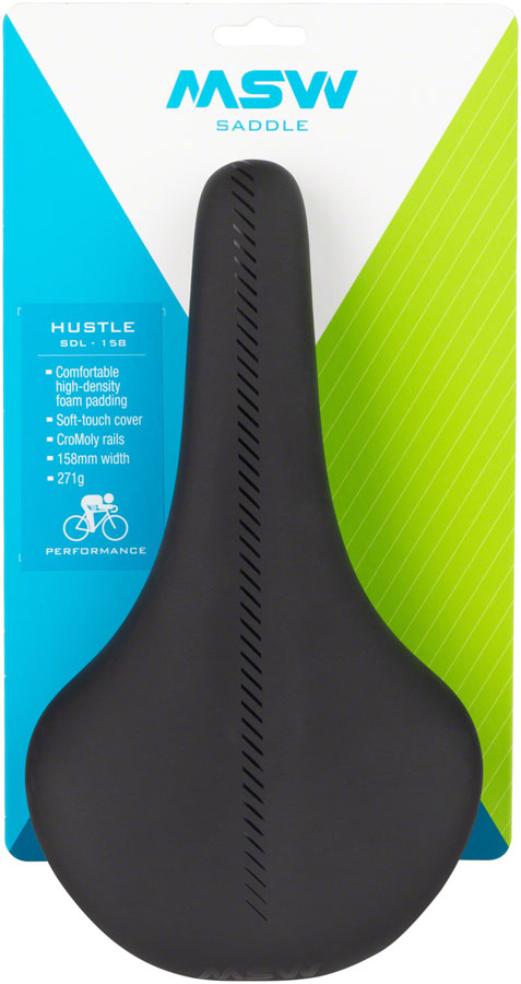 Load image into Gallery viewer, MSW SDL-158 Hustle Performance Saddle - Black Comfortable, High-Density Foam