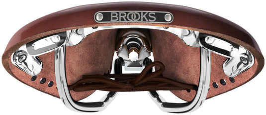 Brooks B17 Carved Saddle - Antique Brown 175mm Width Leather Steel Rails