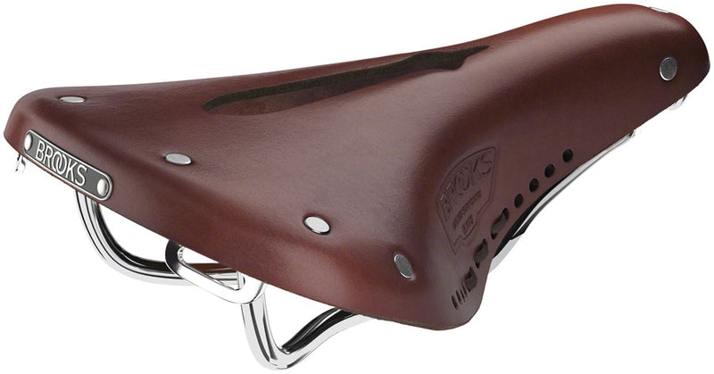 Load image into Gallery viewer, Brooks B17 Carved Saddle - Antique Brown 175mm Width Leather Steel Rails
