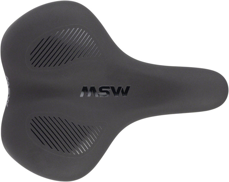 Load image into Gallery viewer, MSW Women's Saddle - Memory Foam, Soft Touch Cover, Steel, Black