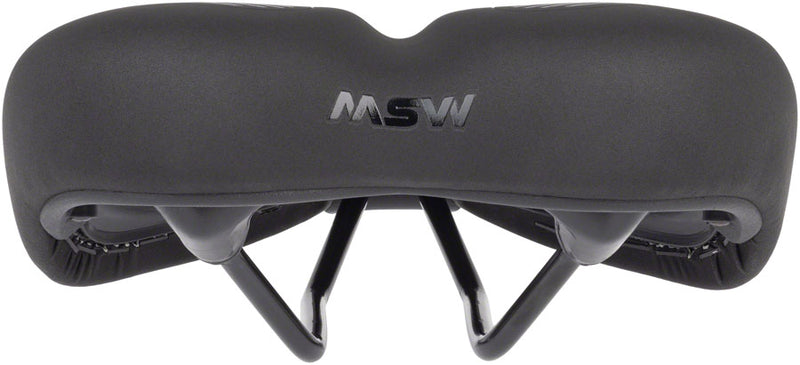 Load image into Gallery viewer, MSW Women's Saddle - Memory Foam, Soft Touch Cover, Steel, Black