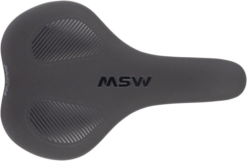 Load image into Gallery viewer, MSW Men's Saddle - Memory Foam, Soft Touch Cover, Steel, Black