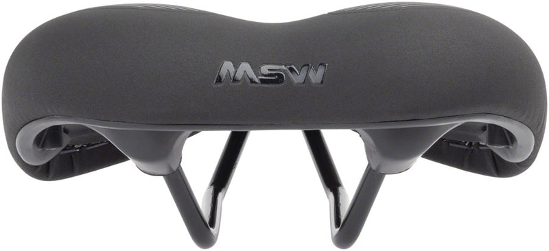 Load image into Gallery viewer, MSW Men's Saddle - Memory Foam, Soft Touch Cover, Steel, Black