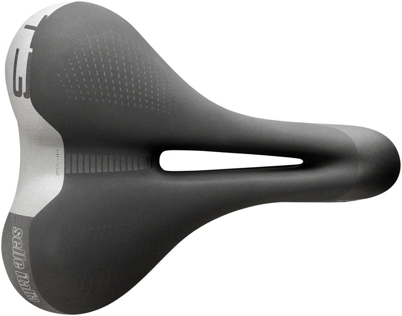 Load image into Gallery viewer, Selle Italia T 3 Flow Saddle - Black 210mm Width Chromoly Rails Unisex