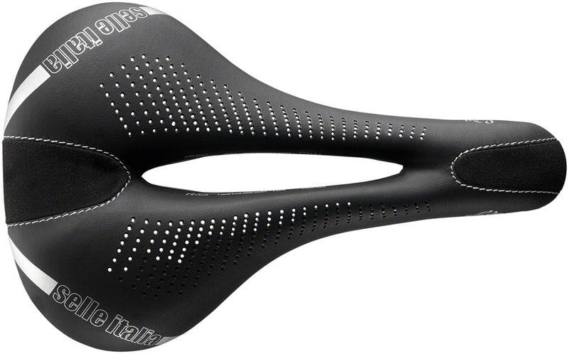 Load image into Gallery viewer, Selle Italia Lady Gel Saddle - Black 160mm Width Manganese Rail Womens
