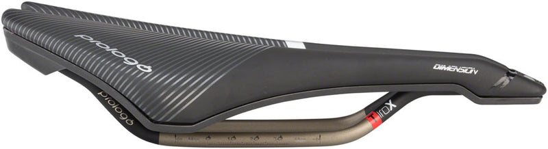 Load image into Gallery viewer, Prologo Dimension Saddle - Black 143mm Width Ti-rox Rails Synthetic