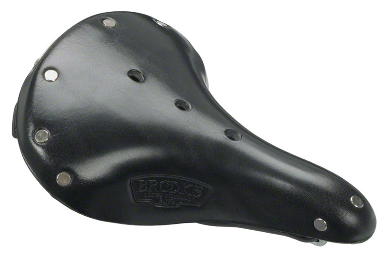 Load image into Gallery viewer, Brooks B17 Standard Women's Saddle - Black 177mm Width Leather Steel Rails