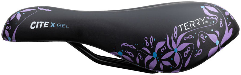 Load image into Gallery viewer, Terry Cite X Gel Saddle - Steel, Chain Blossom Blue