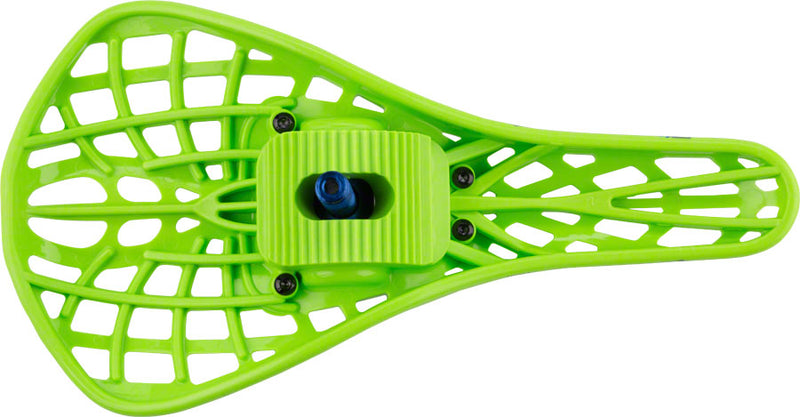 Load image into Gallery viewer, Tioga D-Spyder S-Spec BMX Seat - Neon Green 145mm Width Lightweight Pivotal