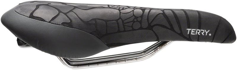 Load image into Gallery viewer, Terry Butterfly Ti Saddle - Black 155mm Width Titanium Rails Women