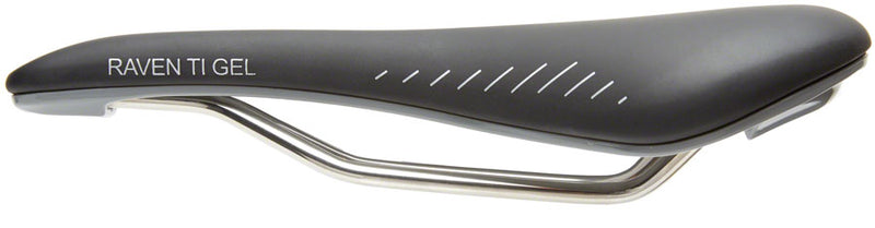 Load image into Gallery viewer, Terry Raven Ti Gel Saddle - Black 150mm Width Titanium Rails Womens