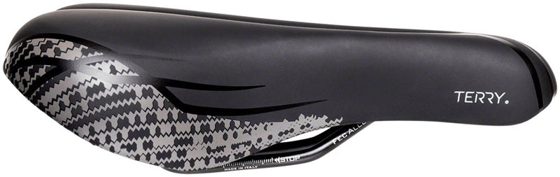 Load image into Gallery viewer, Terry Cite Y Gel Saddle - Black 165mm Width Chromoly Rails Mens
