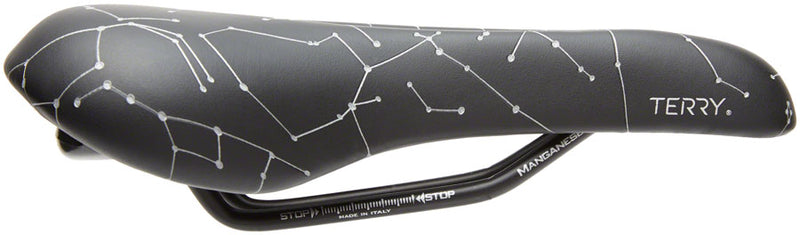 Load image into Gallery viewer, Terry Butterfly Galactic+ Saddle - Black Night 155mm Width Manganese Rails