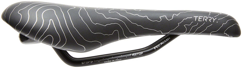 Load image into Gallery viewer, Terry Topo Saddle - Black 150mm Width Chromoly Rails Womens Synthetic
