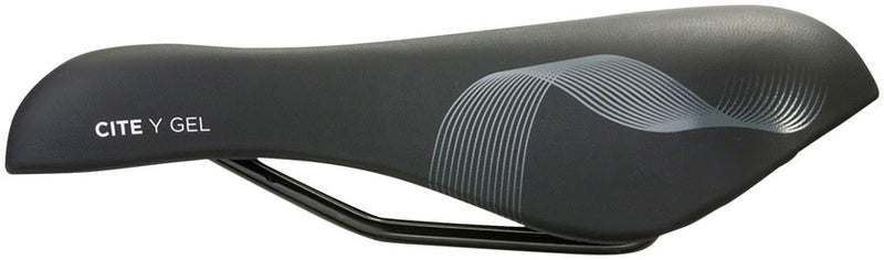 Load image into Gallery viewer, Terry Cite Y Gel Saddle - Black 173mm Width Chromoly Rails Synthetic