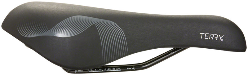 Load image into Gallery viewer, Terry Cite Y Gel Saddle - Black 173mm Width Chromoly Rails Synthetic