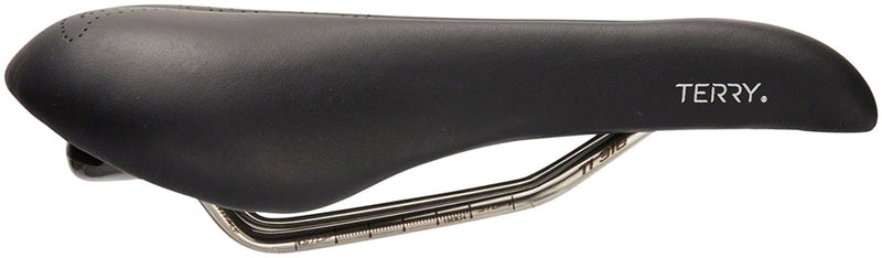 Load image into Gallery viewer, Terry Butterfly Ti Gel+ Saddle - Black 155mm Width Chromoly Rails Womens