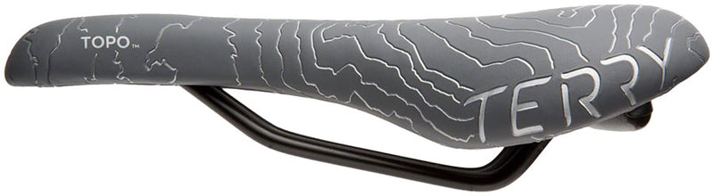 Load image into Gallery viewer, Terry Topo Saddle - Kingdom Gray 150mm Width Chromoly Rails Womens