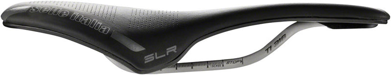 Load image into Gallery viewer, Selle Italia SLR Boost Saddle - Black 130mm Width Titanium Rails
