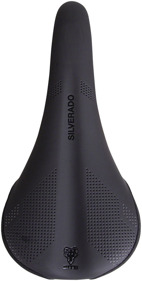 Load image into Gallery viewer, WTB Silverado Saddle - Black 280mm Width Titanium Rails Microfiber Cover