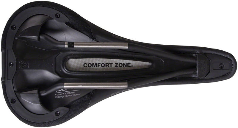 Load image into Gallery viewer, WTB Volt Saddle - Black 265 Width Titanium Rails Microfiber Cover