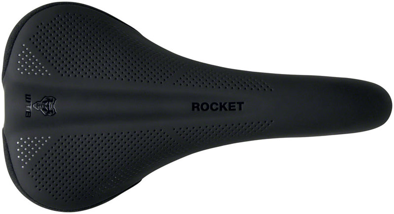 Load image into Gallery viewer, WTB Rocket Saddle - Black 265mm Width Titanium Rails Microfiber Cover