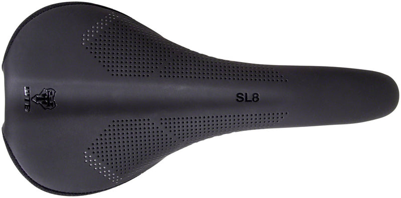 Load image into Gallery viewer, WTB SL8 Saddle - Black 127mm Width Carbon Rails Lightweight Padding