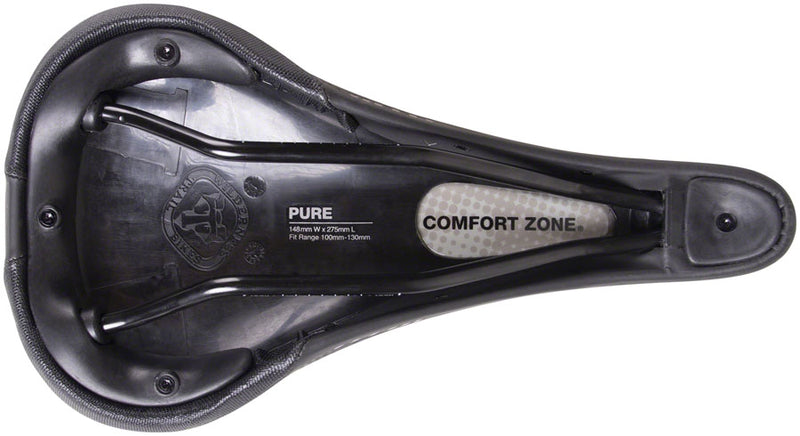 Load image into Gallery viewer, WTB Pure Saddle - Black 275 Width Steel Rails Lightweight Padding