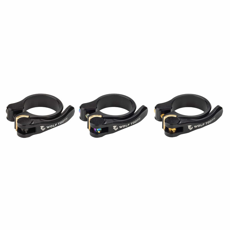 Load image into Gallery viewer, Titanium Seatpost Clamp Hardware Upgrade Kit - Lightweight, Corrosion-Resistant M5 Bolts with Self-Aligning Design for Wolf Tooth Clamps, Enhanced Performance & Durability, Includes Anti-Seize Grease, Available in 3 Colors