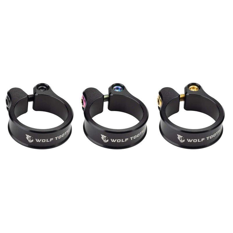 Load image into Gallery viewer, Titanium Seatpost Clamp Hardware Upgrade Kit - Lightweight, Corrosion-Resistant M5 Bolts with Self-Aligning Design for Wolf Tooth Clamps, Enhanced Performance & Durability, Includes Anti-Seize Grease, Available in 3 Colors