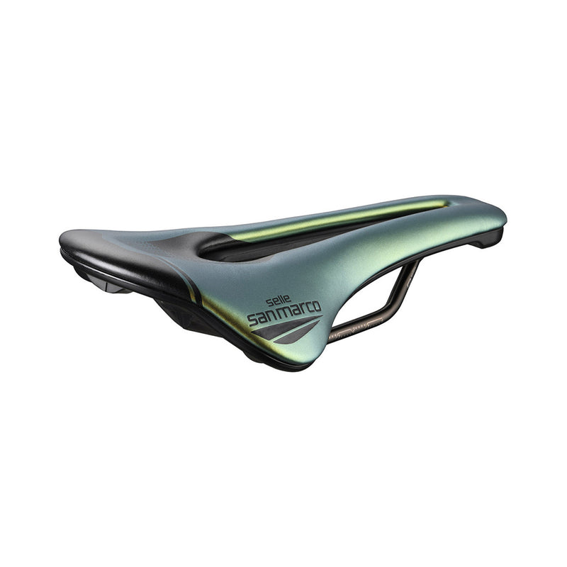 Load image into Gallery viewer, Selle-San-Marco-Shortfit-2.0-Racing-Iridescent-Gold-Seat-Universal-SDLE3420-Bicycle-Saddles