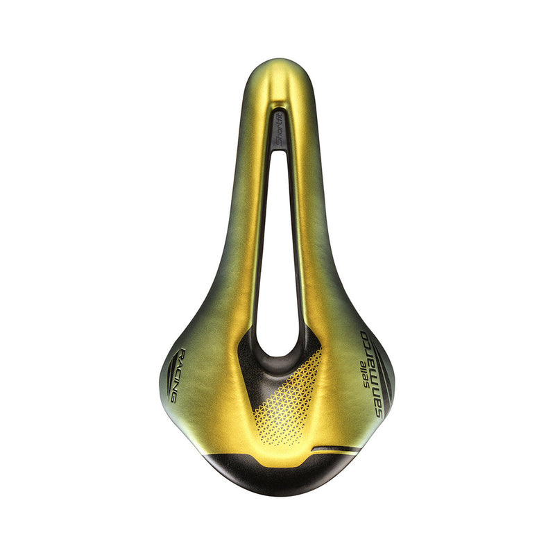 Load image into Gallery viewer, Selle San Marco Shortfit 2.0, Open-Fit Racing, Narrow, Iridescent Gold