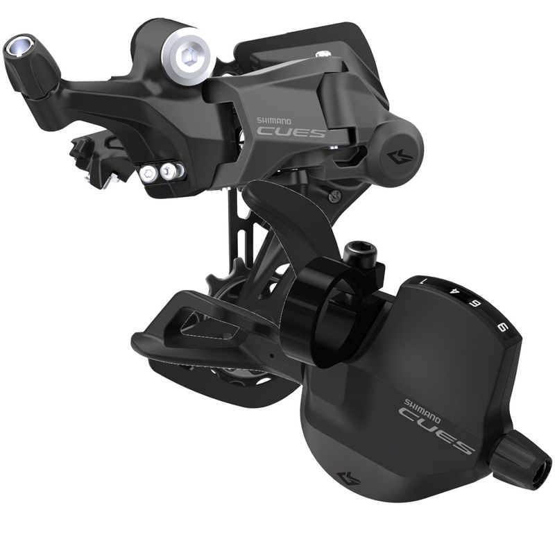 Load image into Gallery viewer, Shimano CUES 9-Speed LINKGLIDE Shifter & Rear Derailleur Bundle E-Bike Ready, Black, Trigger-Style, Gear-Display