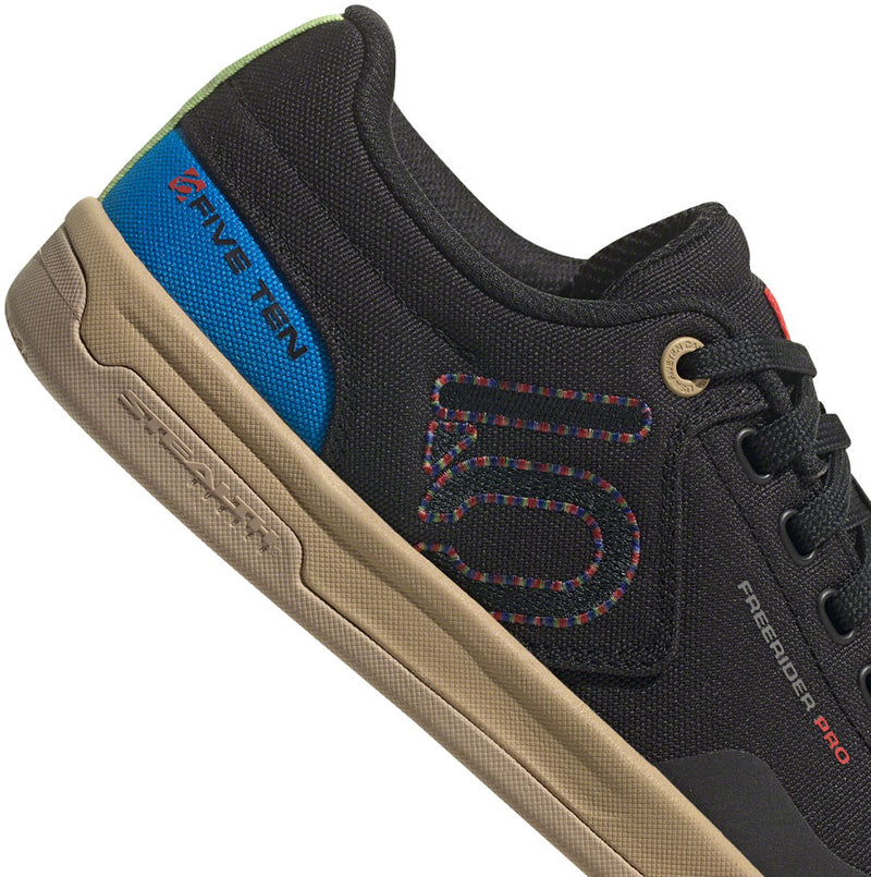 Load image into Gallery viewer, Five Ten Freerider Pro Canvas Flat Shoes - Men's, Core Black/Carbon/Pulse Lime, 13