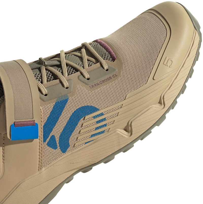 Load image into Gallery viewer, Five Ten Trailcross Mountain Clipless Shoes - Men's, Beige Tone/Blue Rush/Orbit Green, 7