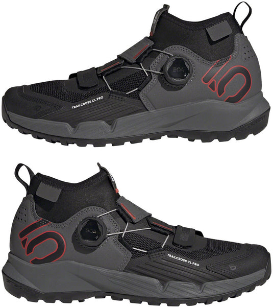 Five Ten Trailcross Pro Mountain Clipless Shoes - Women's, Gray/Black/Red, 8