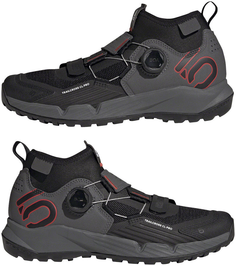 Load image into Gallery viewer, Five Ten Trailcross Pro Mountain Clipless Shoes - Women&#39;s, Gray/Black/Red, 6.5
