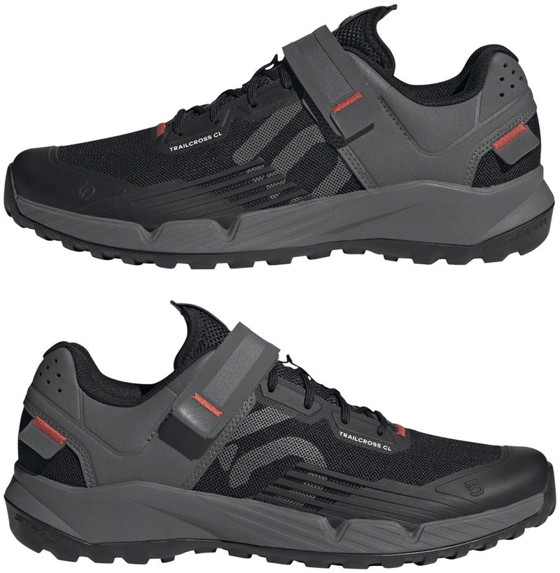 Load image into Gallery viewer, Five Ten Trailcross Mountain Clipless Shoes - Men's, Core Black/Gray Three/Red, 8.5