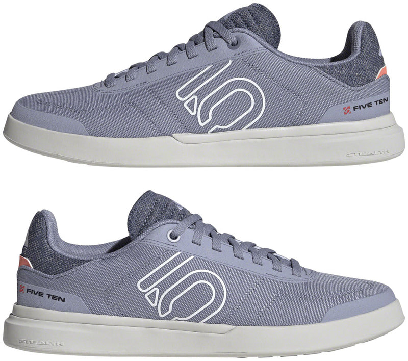 Load image into Gallery viewer, Five Ten Sleuth Deluxe Canvas Flat Shoes - Women's, Silver Violet/Ftwr White/Coral, 6.5