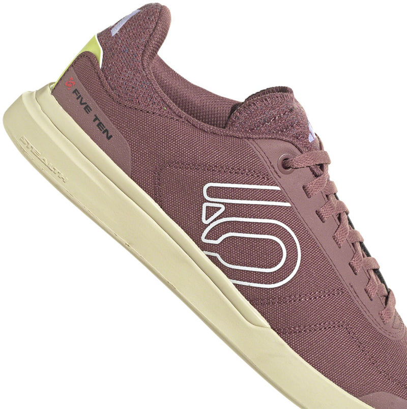 Load image into Gallery viewer, Five Ten Sleuth Deluxe Canvas Flat Shoes - Women's, Quiet Crimson/Ftwr White/Core Black, 8.5