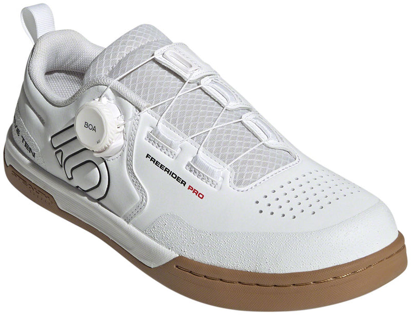 Load image into Gallery viewer, Five Ten Freerider Pro BOA Flat Shoes - Men's, FTWR White/Core Black/Red, 10