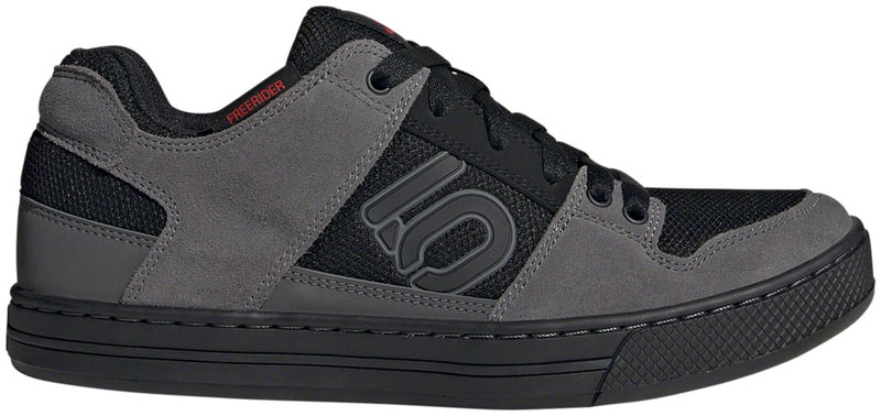 Load image into Gallery viewer, Five-Ten-Freerider-Flat-Shoes-Men's-Grey-Five-Core-Black-Grey-Four-Gray-Five-Core-Black-Gray-Four-6.5-Flat-Pedal-Shoes
