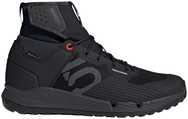 Load image into Gallery viewer, Five-Ten-Trailcross-GTX-Flat-Shoes-Men's-Core-Black-Gray-Solar-Red-Flat-Pedal-Shoes