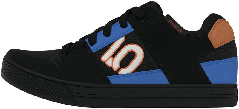 Load image into Gallery viewer, Five-Ten-Freerider-Flat-Shoes-Men's-Core-Black-Off-White-Ray-Blue-Flat-Pedal-Shoes
