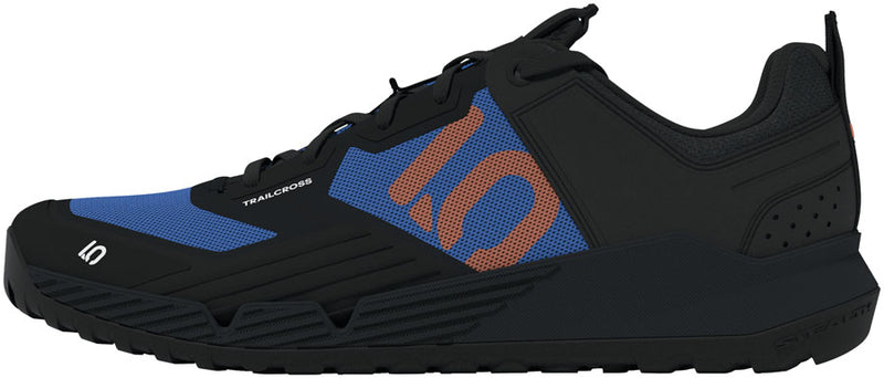 Load image into Gallery viewer, Five-Ten-Trailcross-XT-Flat-Shoes-Men's-Core-Black-Pure-Orange-Ray-Blue-Flat-Pedal-Shoes