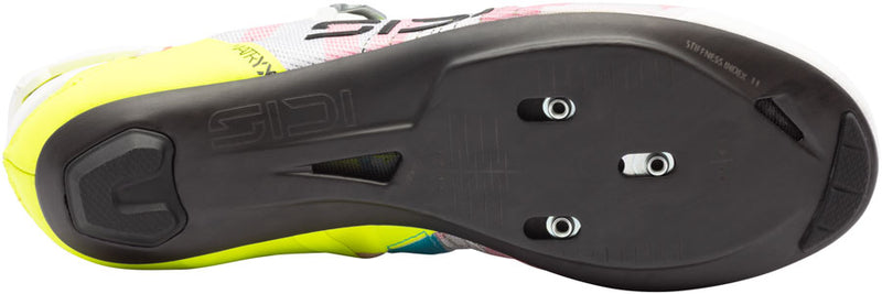 Load image into Gallery viewer, SIDI Wire 3 Road Shoes - Mens, White/Yellow Fluo, 45.5