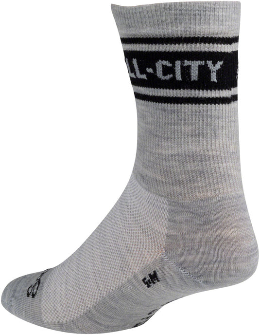All-City Classic Wool Sock - Gray, Black, Small/ Medium