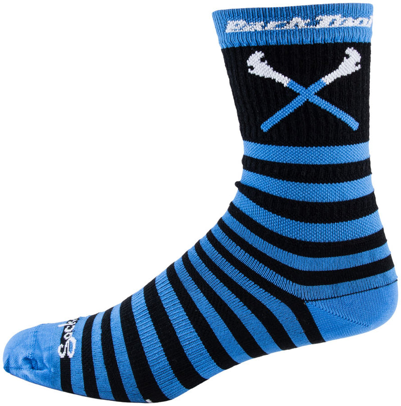 Load image into Gallery viewer, Park Tool SOX-6 Cycling Socks - Black/Blue, Small/Medium
