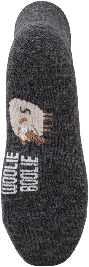 DeFeet Woolie Boolie D-Logo Socks - 4 inch, Charcoal, Large