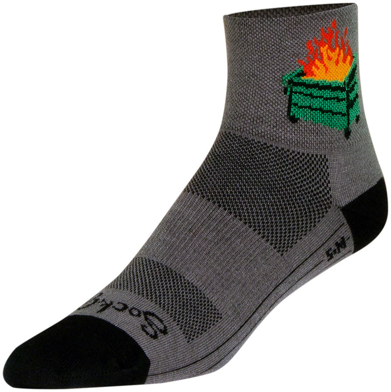 Load image into Gallery viewer, SockGuy 2020 Classic Socks - 3", Gray/Black, Small/Medium